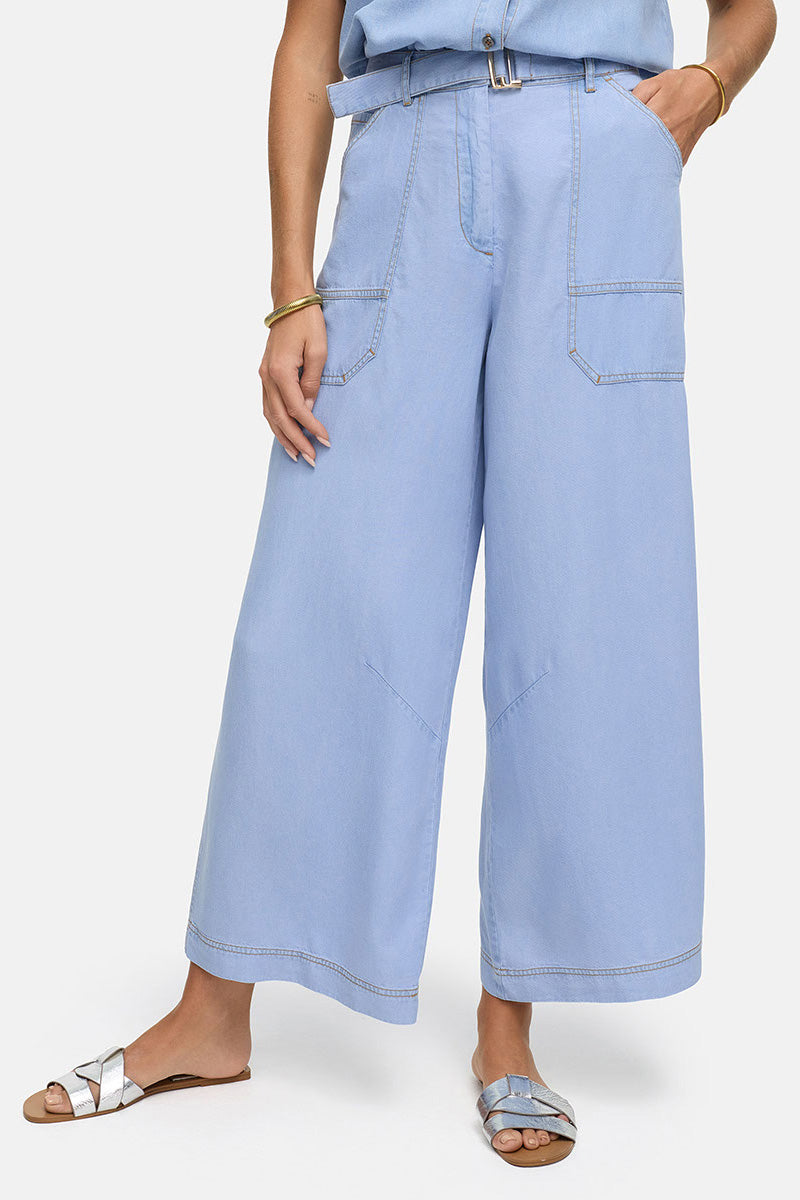 Pants in denim lyocell