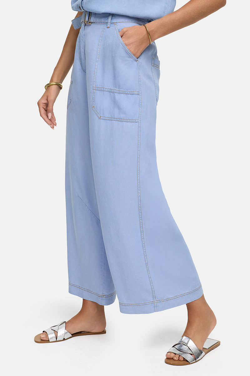 Pants in denim lyocell