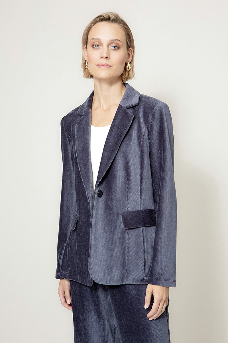 Blazer in jersey cord