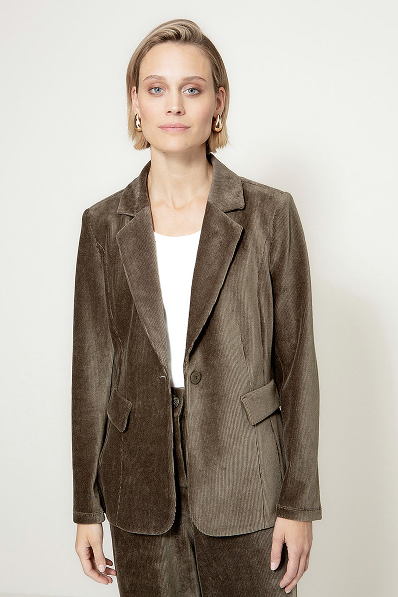 Blazer in jersey cord