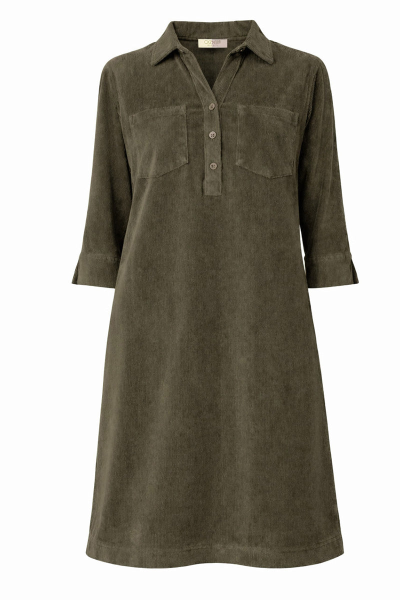 Dress in jersey cord
