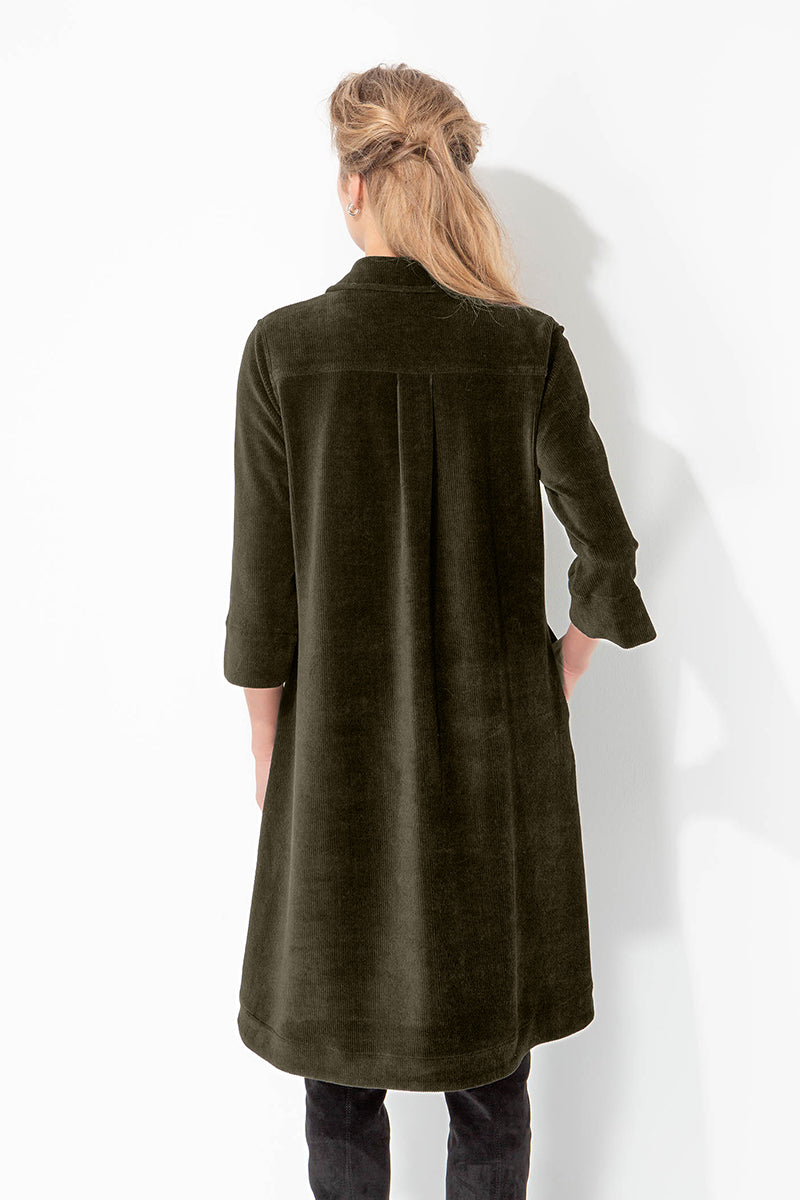 Dress in jersey cord