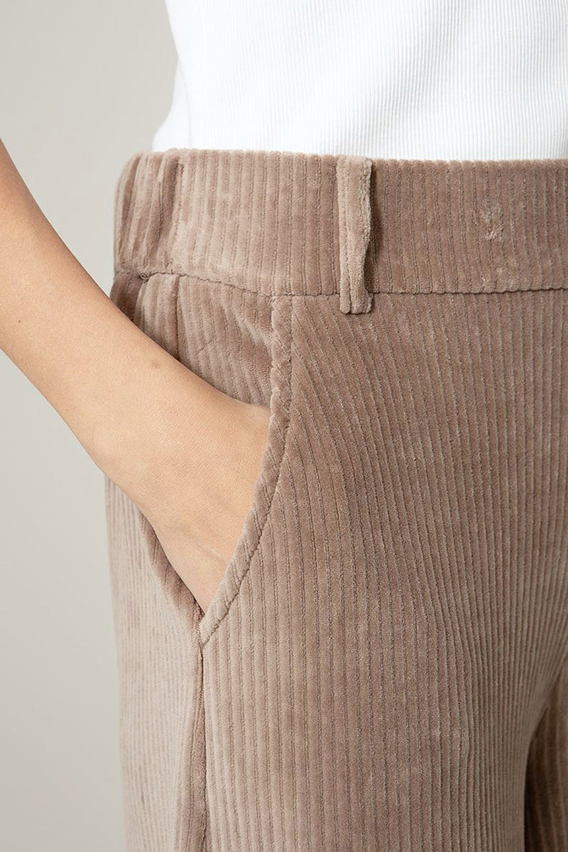 Pants in jersey wide cord