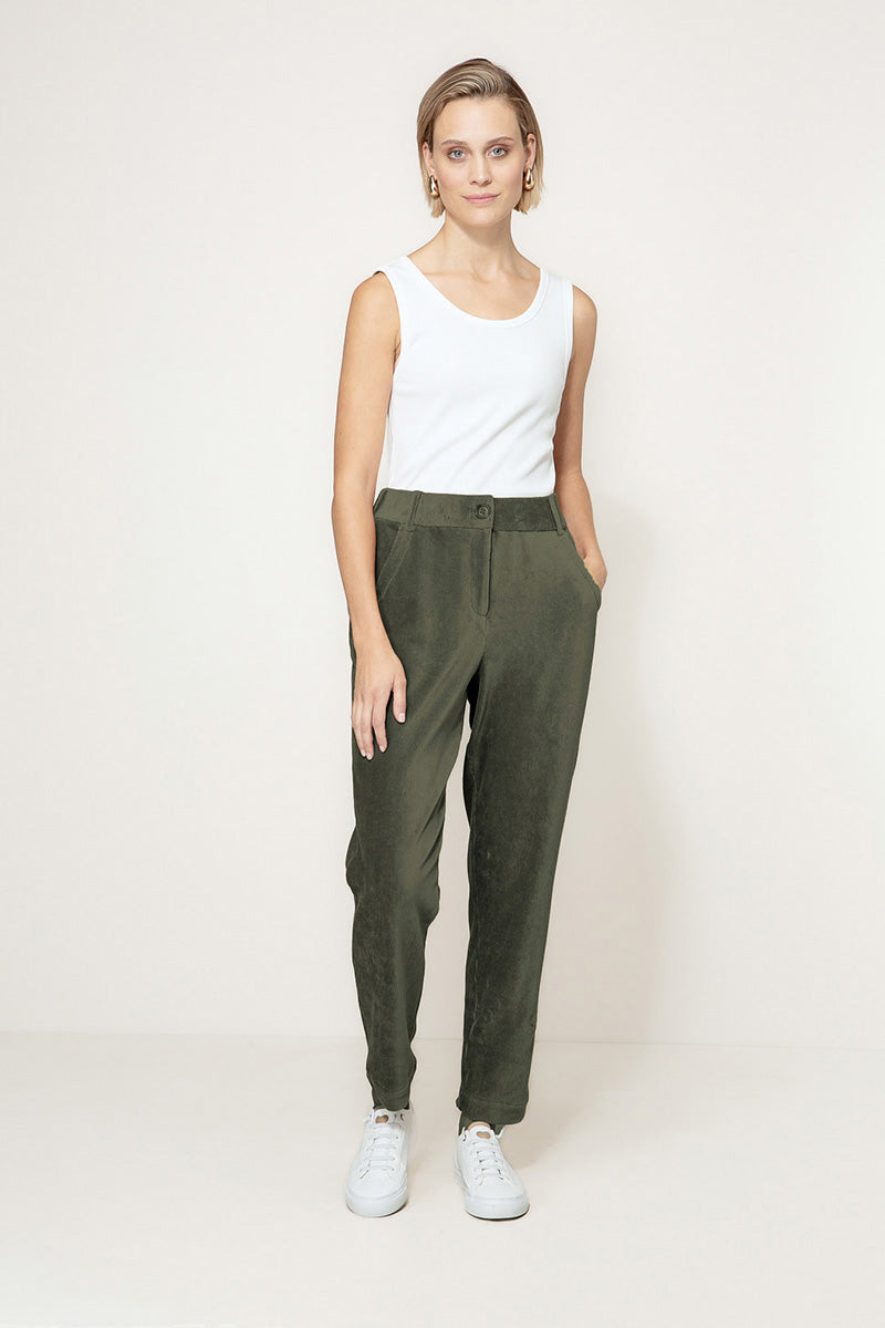 Pants in jersey cord