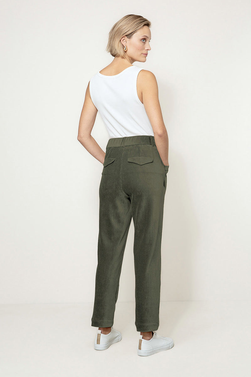 Pants in jersey cord