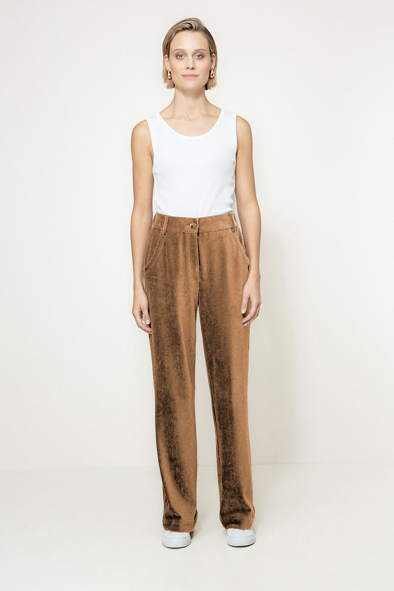 Pants in jersey cord