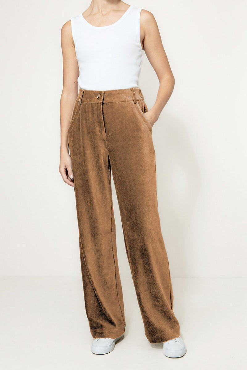 Pants in jersey cord