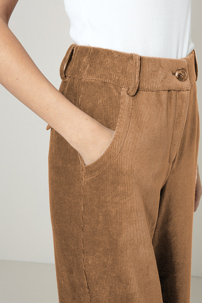 Pants in jersey cord