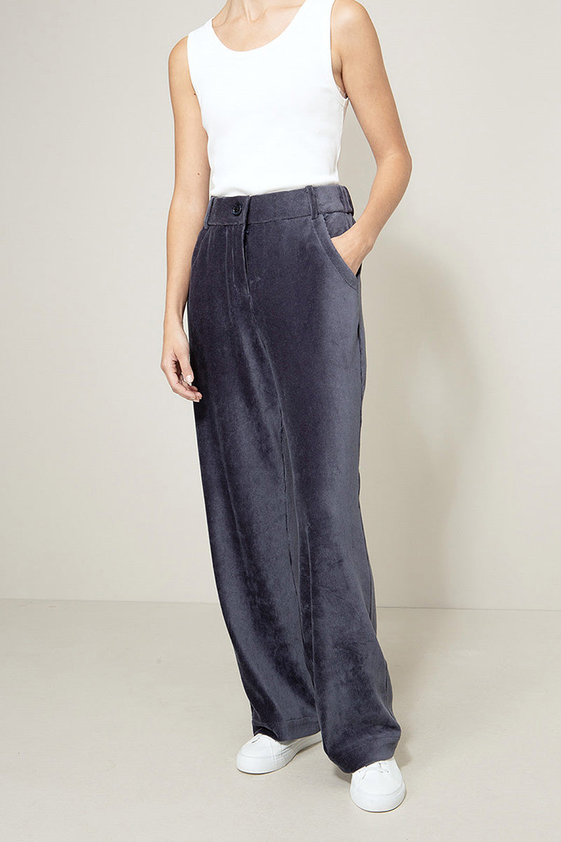 Pants in jersey cord