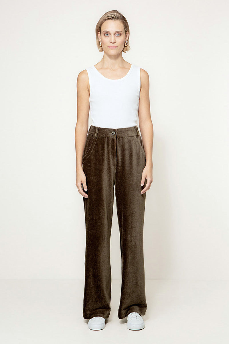 Pants in jersey cord