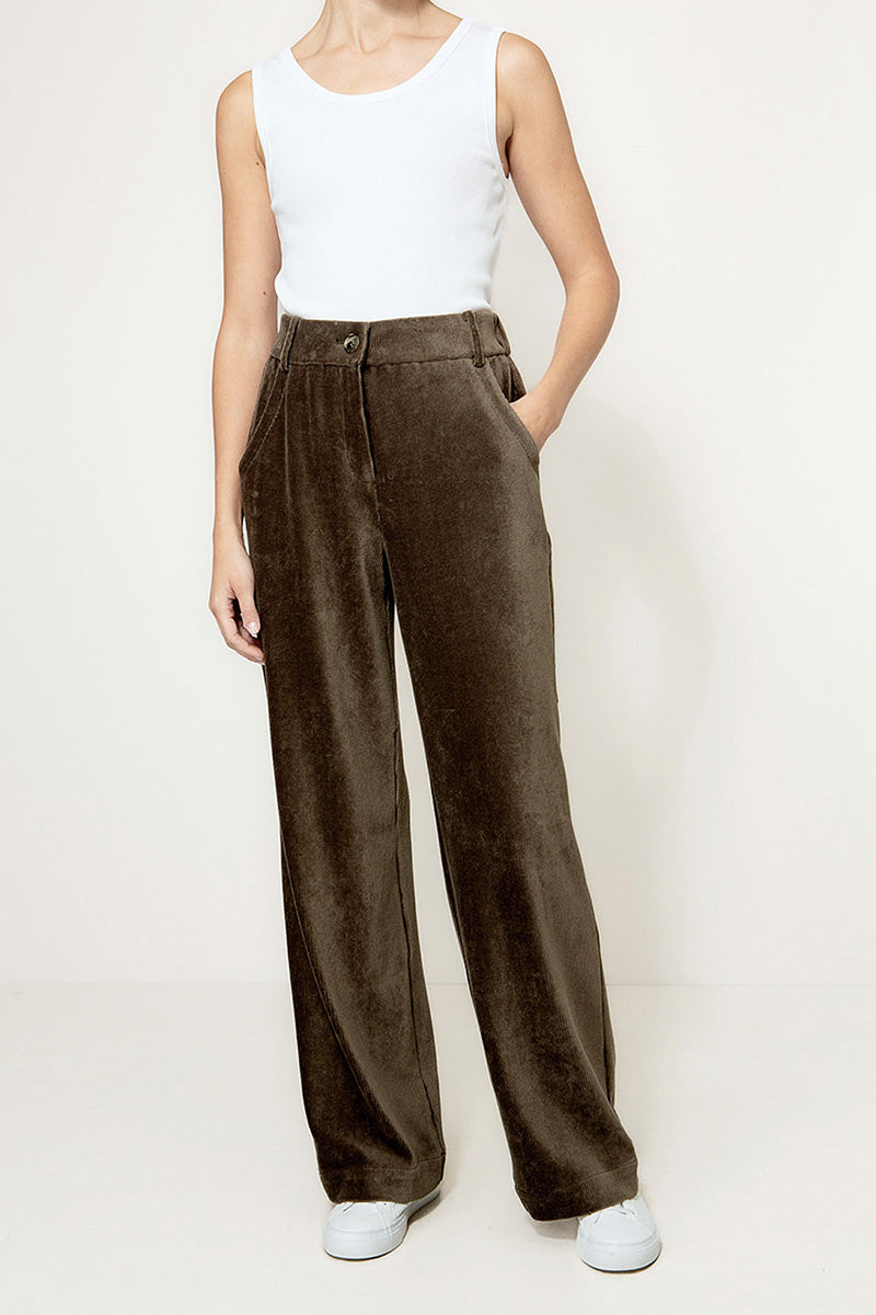 Pants in jersey cord