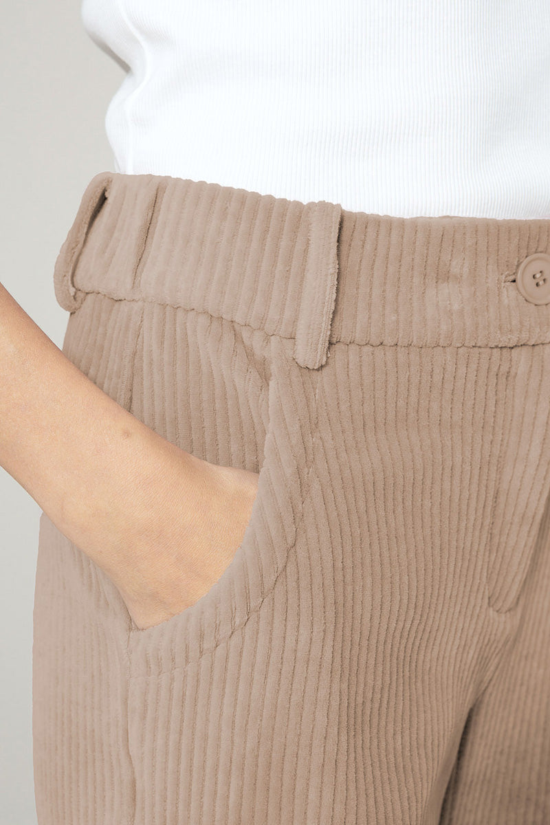 Jersey wide corduroy trousers