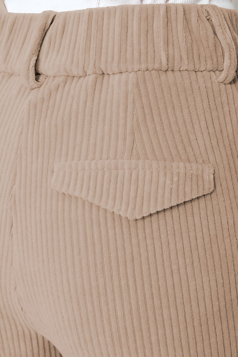 Jersey wide corduroy trousers