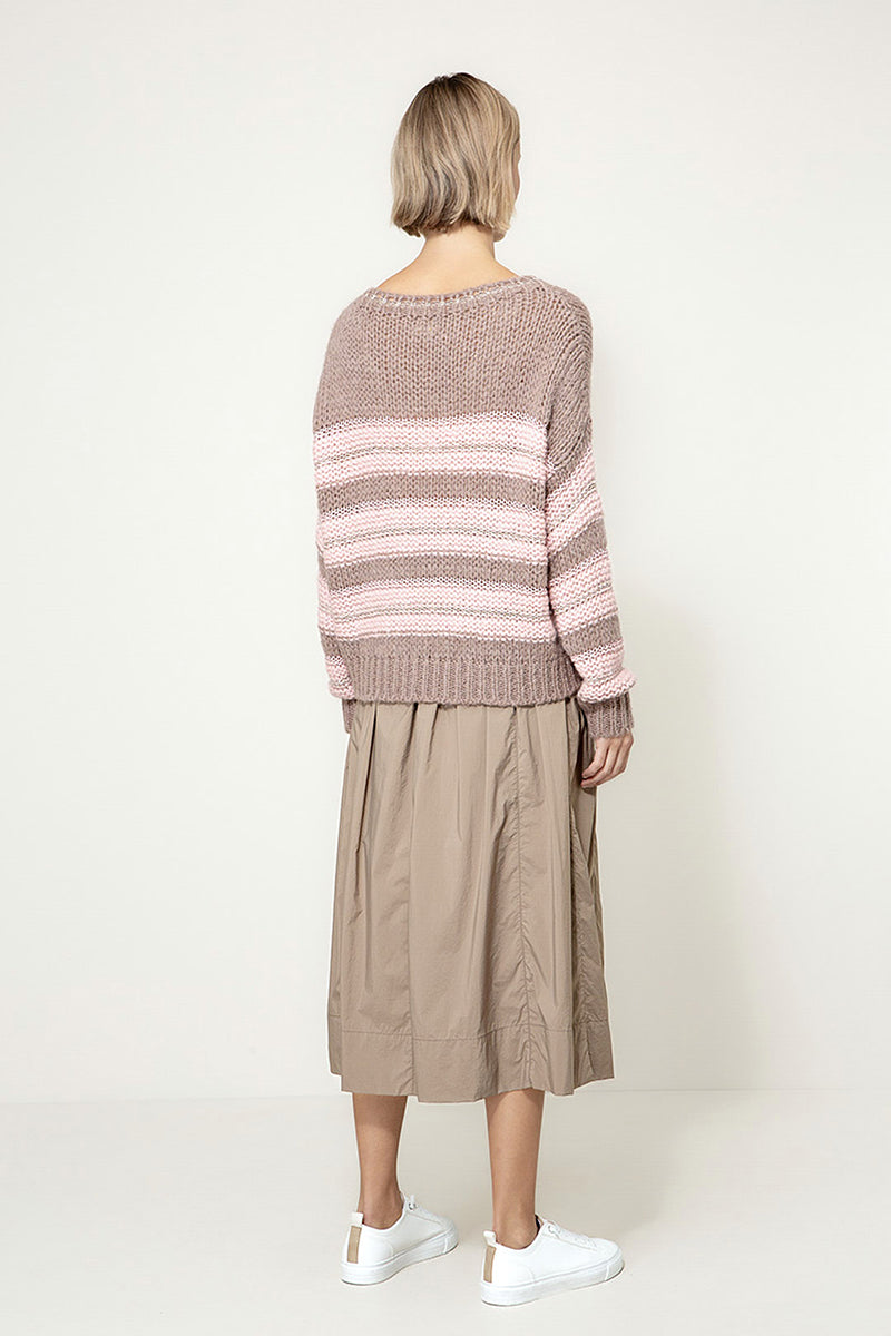 Knit sweater with alpaca