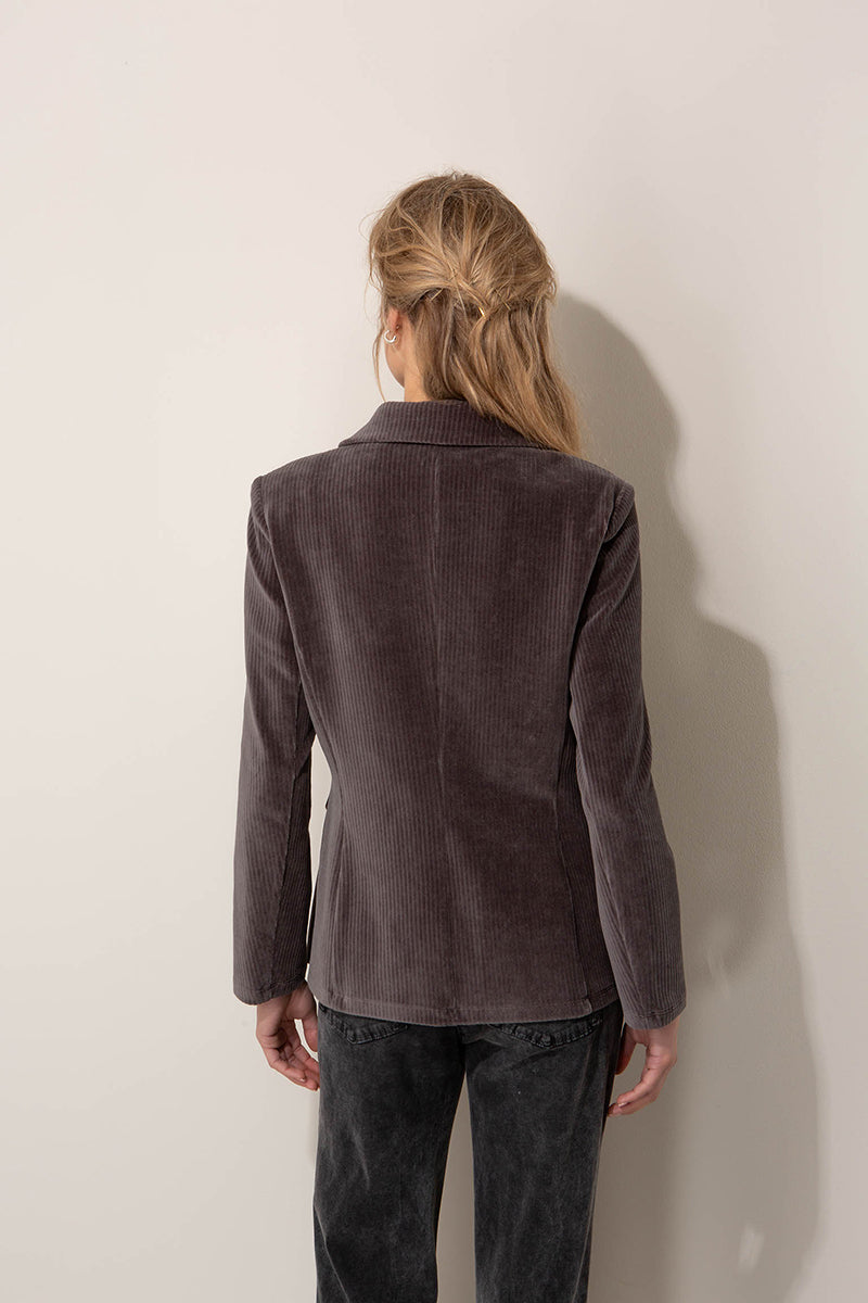 Blazer in jersey wide cord