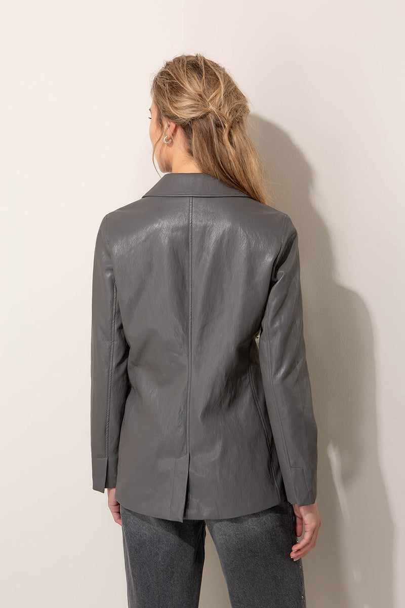 Blazer in vegan leather