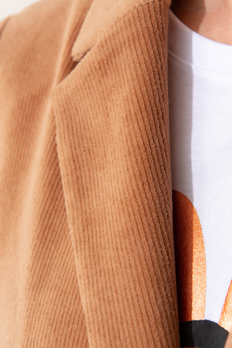 Blazer in jersey cord