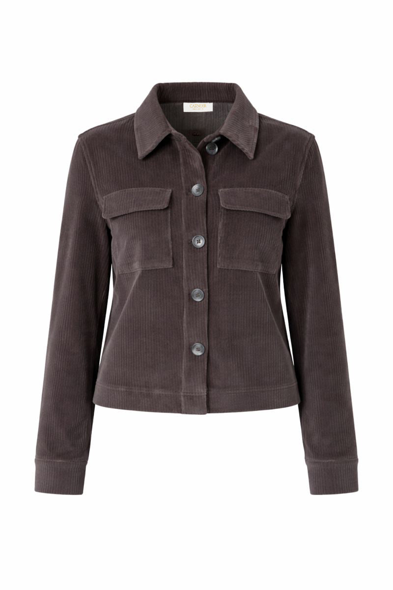 Jacket in jersey wide cord