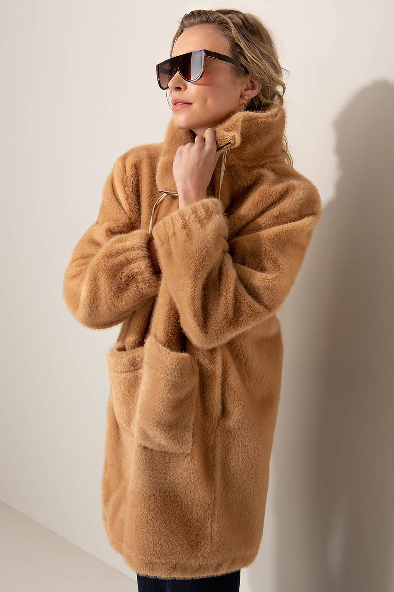 Jacket in faux fur
