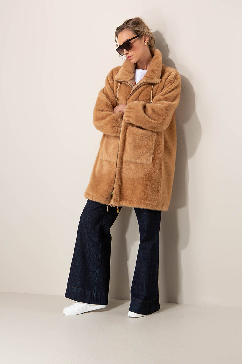 Jacket in faux fur