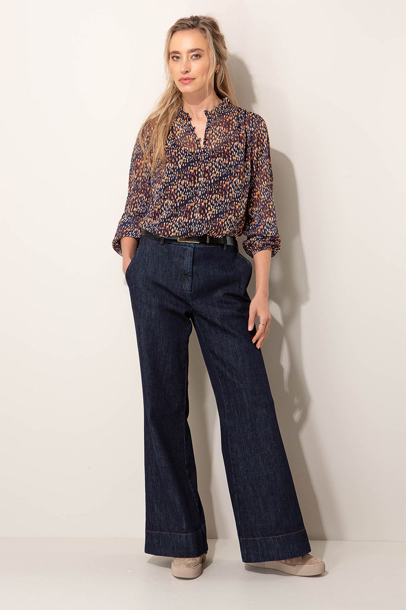 Blouse in print chiffon