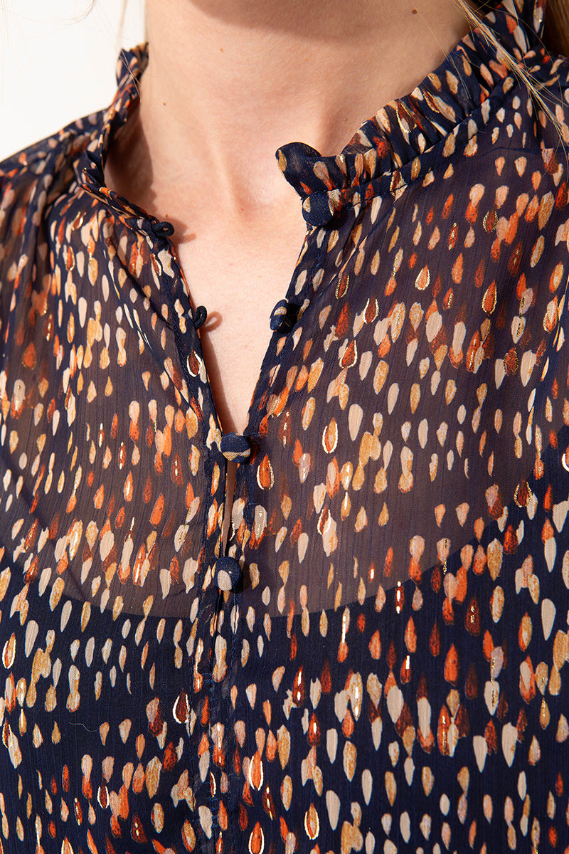 Blouse in print chiffon
