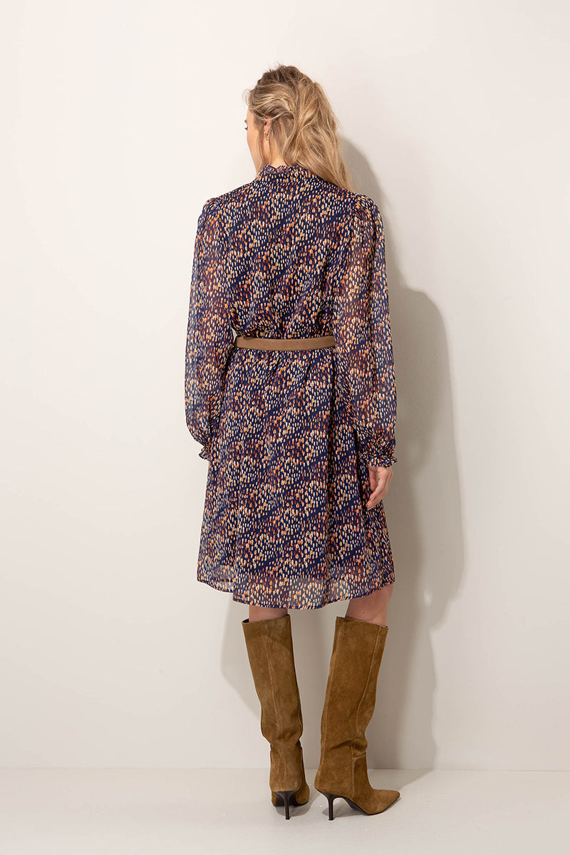 Dress in print chiffon