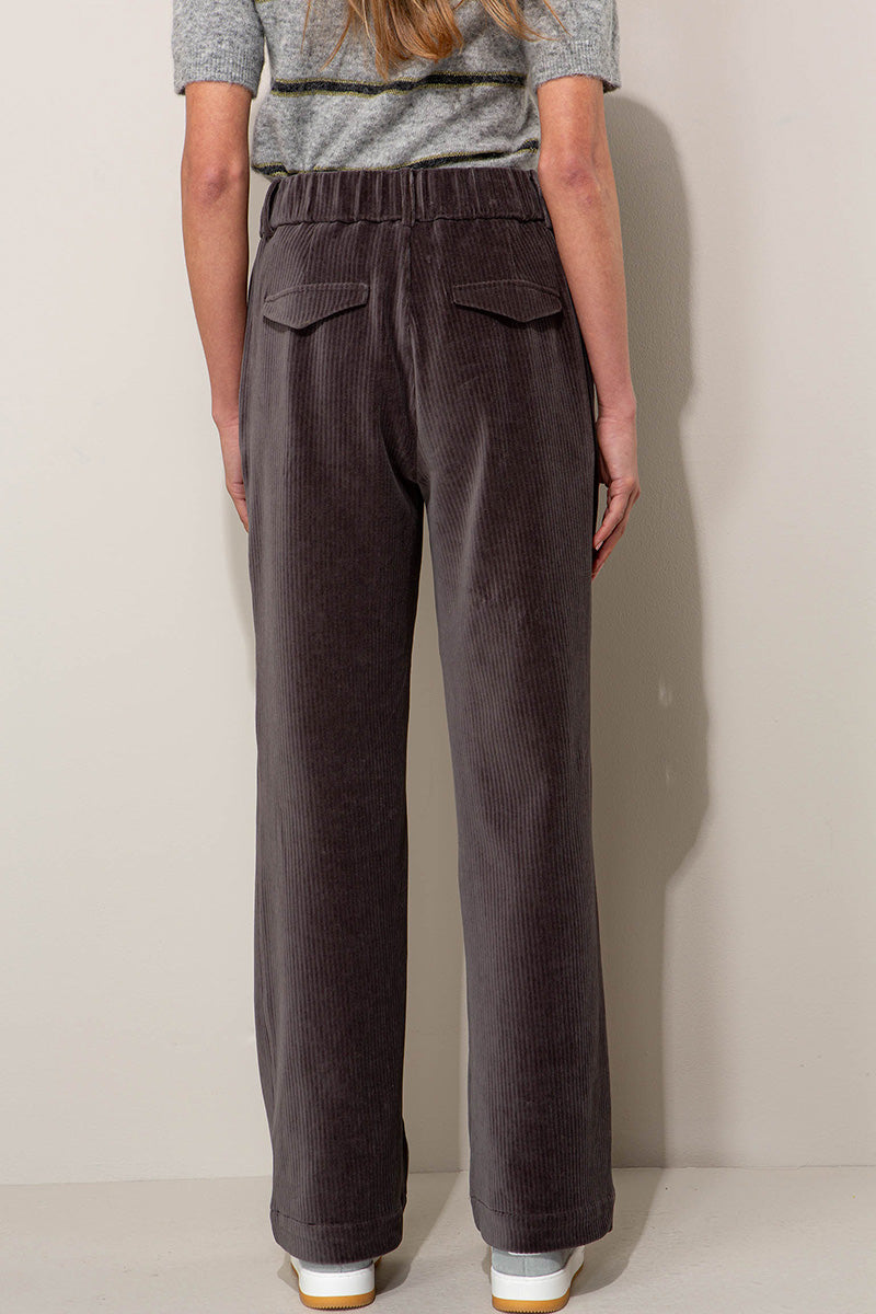 Pants in jersey wide cord