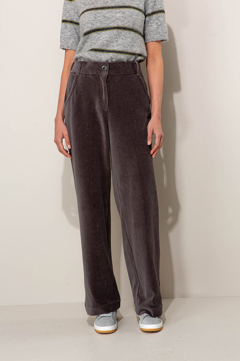 Pants in jersey wide cord