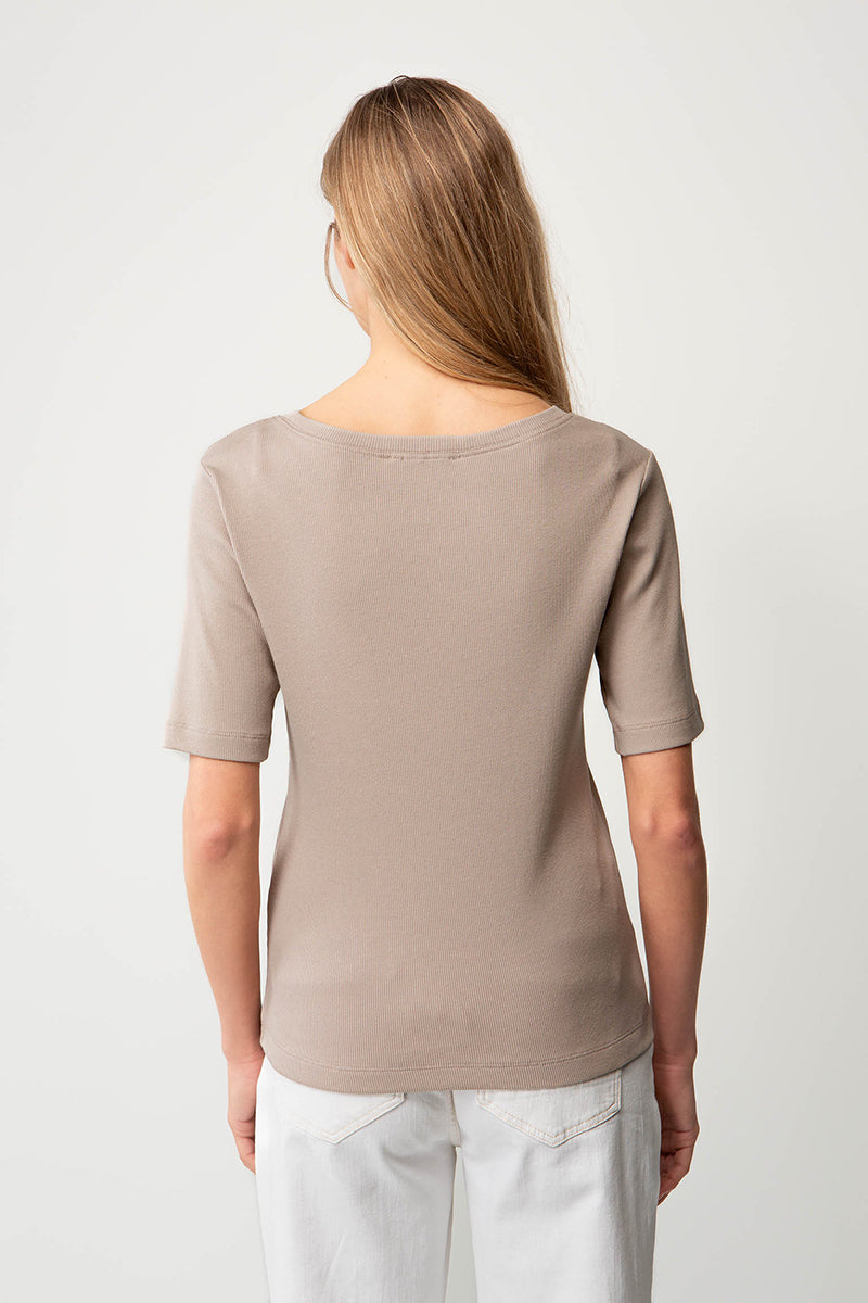 Shirt in rib jersey