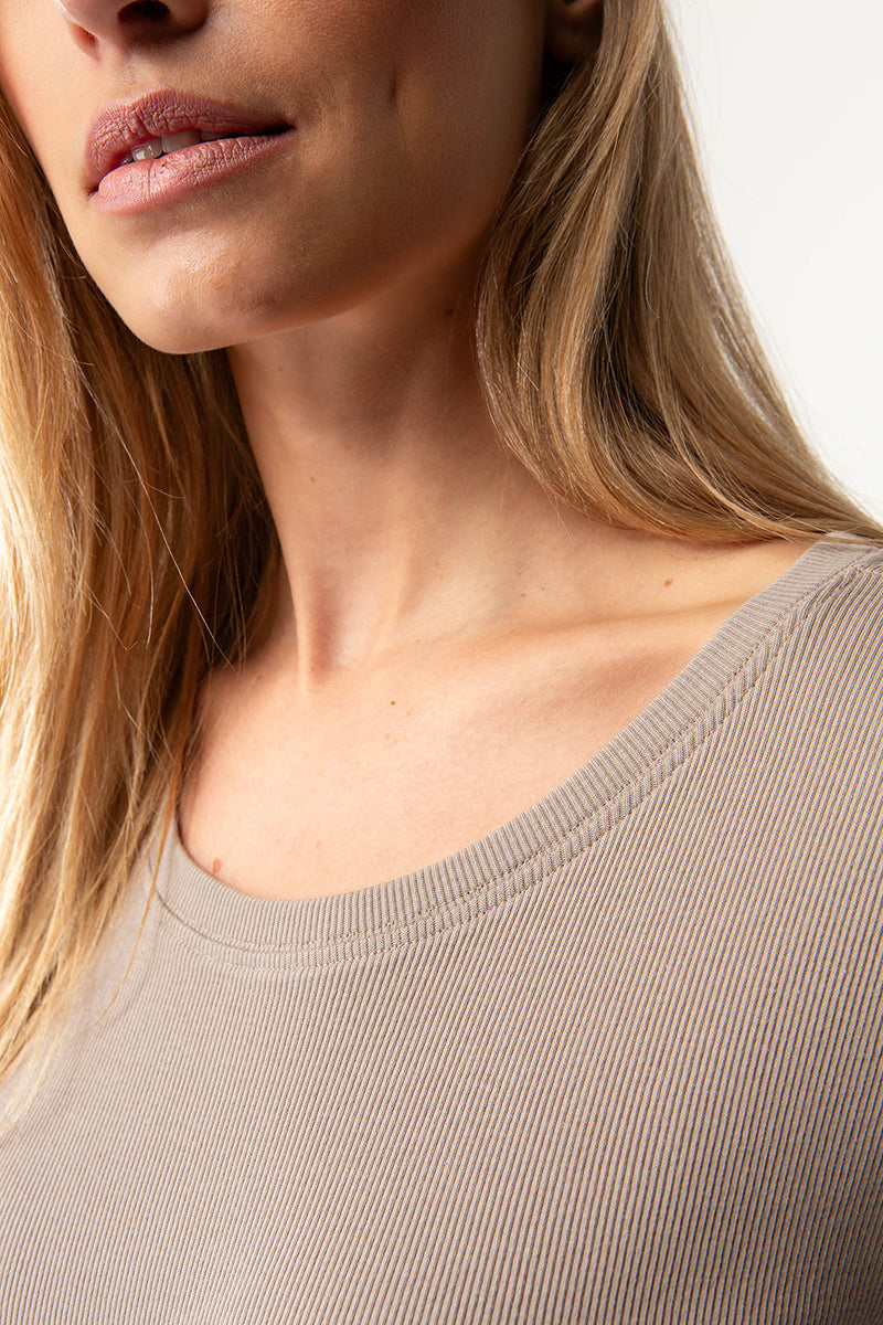 Shirt in rib jersey