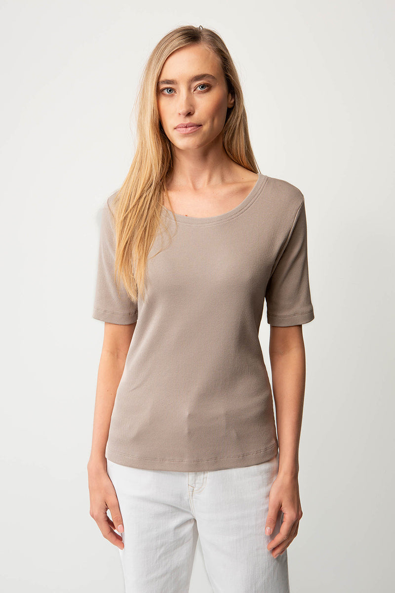 Shirt in rib jersey