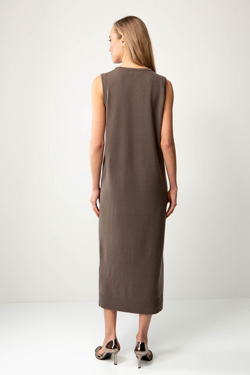 Knitted dress in merino wool