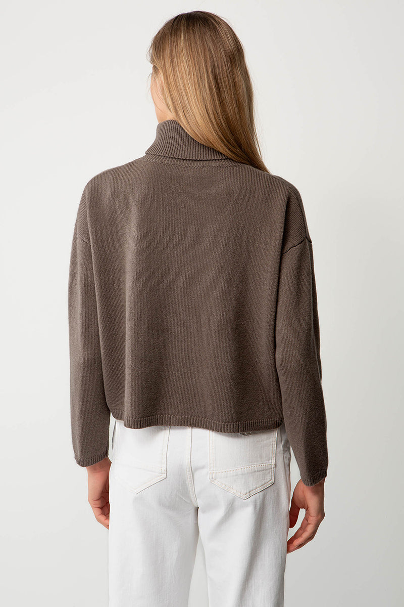 Turtleneck pullover in merino wool
