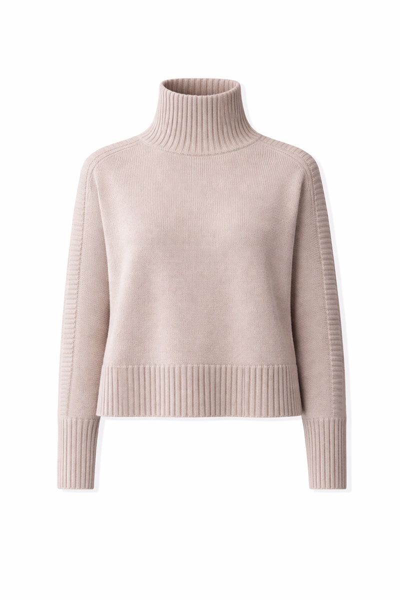 Turtleneck pullover  in merino wool
