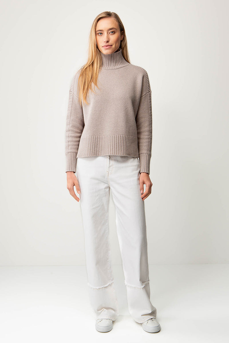 Turtleneck pullover  in merino wool