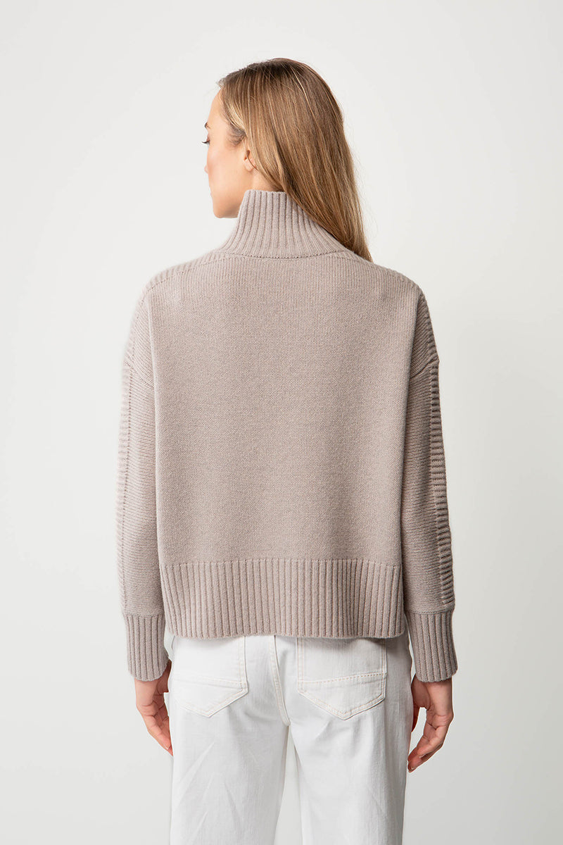 Turtleneck pullover  in merino wool