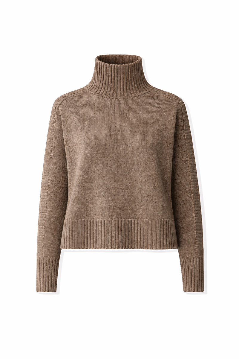 Turtleneck pullover  in merino wool