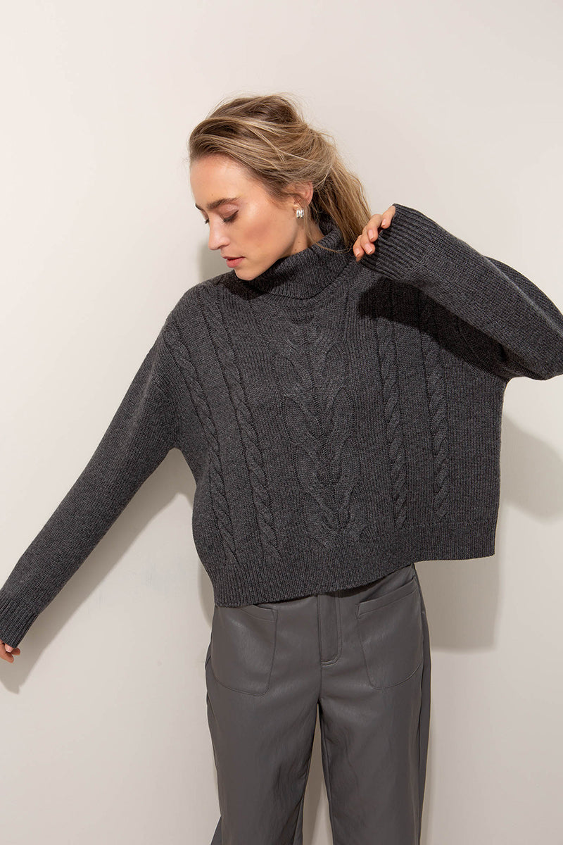 Wool turtleneck sweater