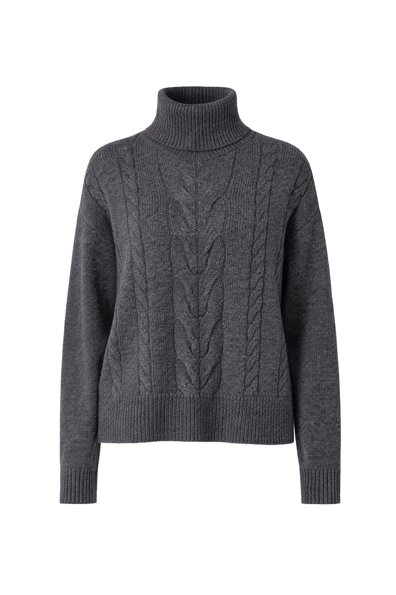 Wool turtleneck sweater