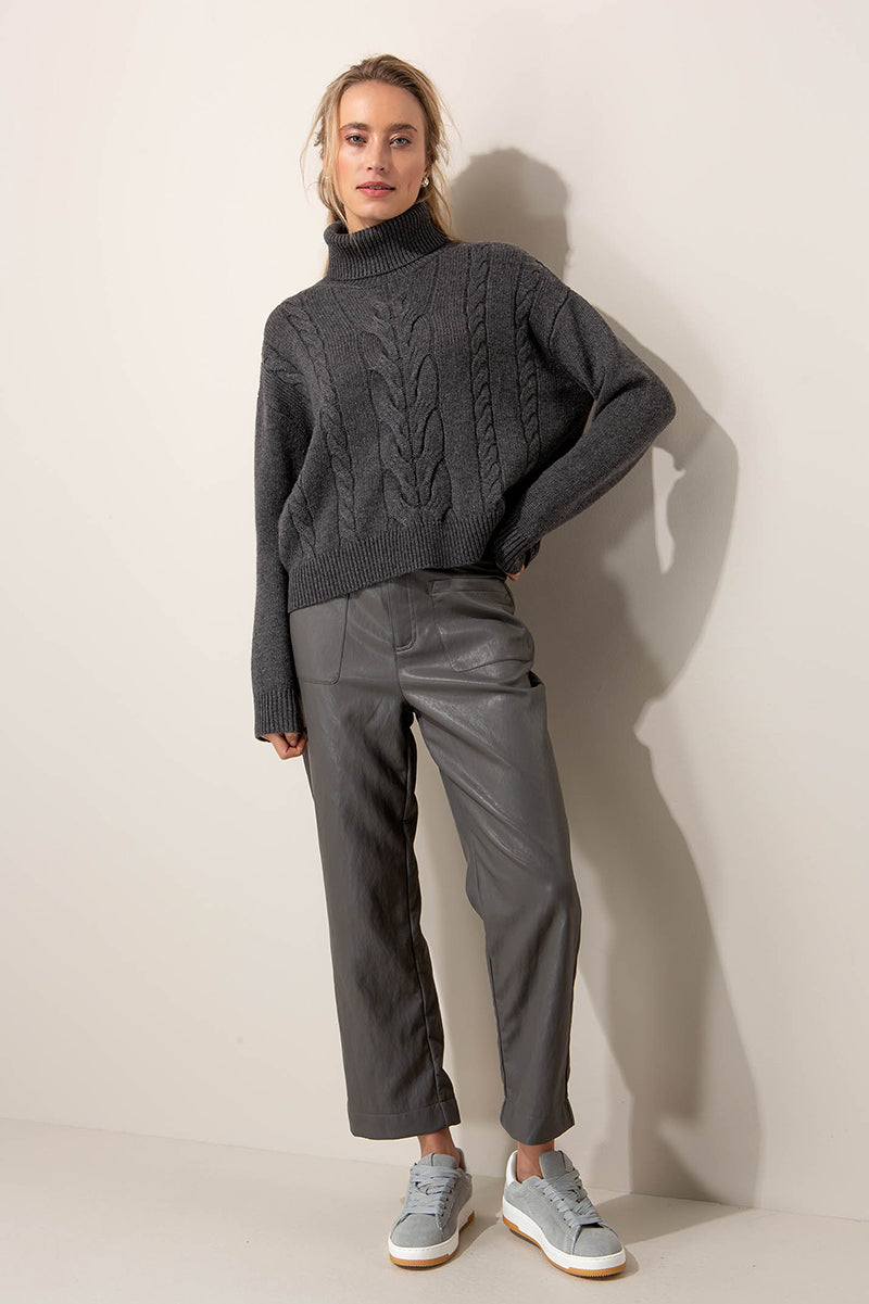 Wool turtleneck sweater