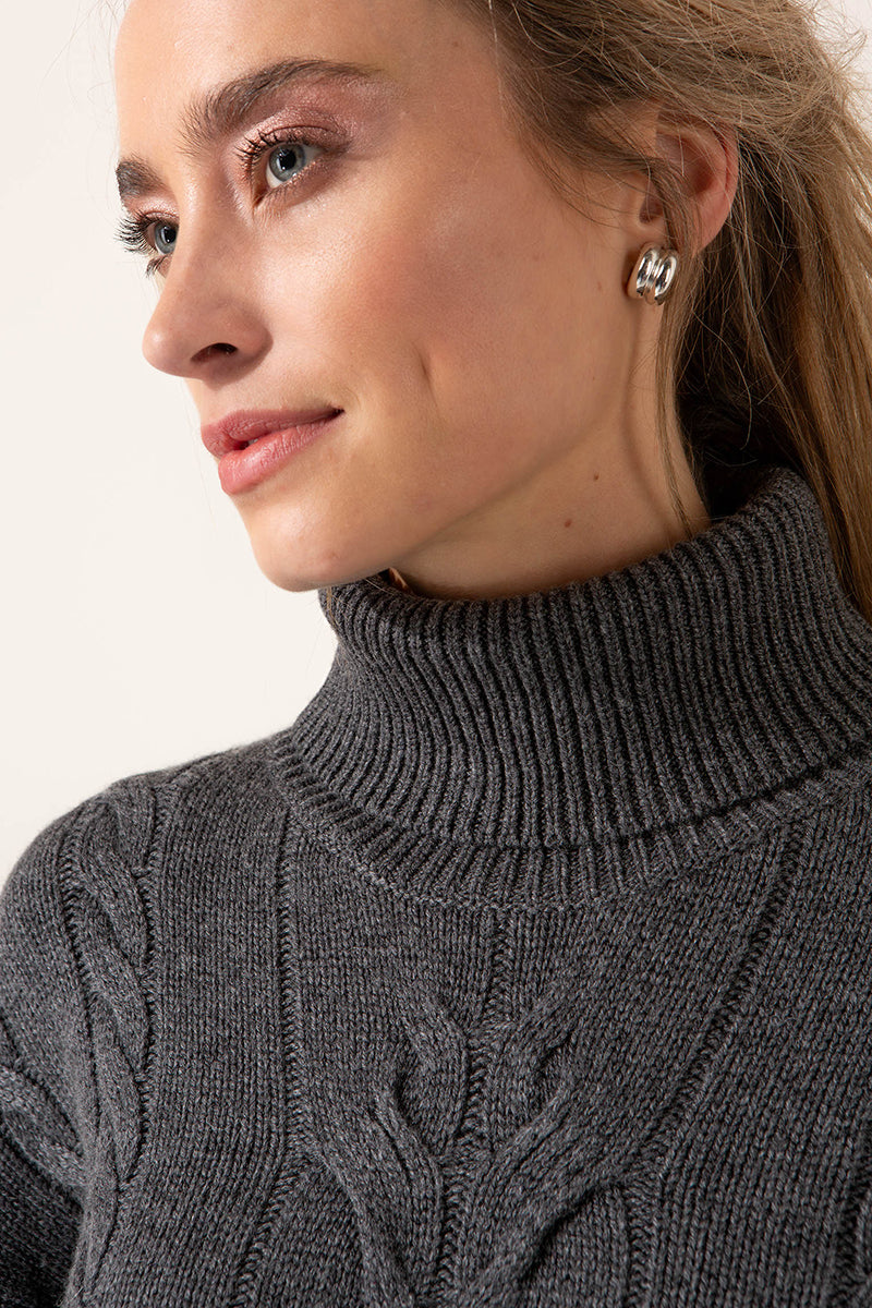 Wool turtleneck sweater