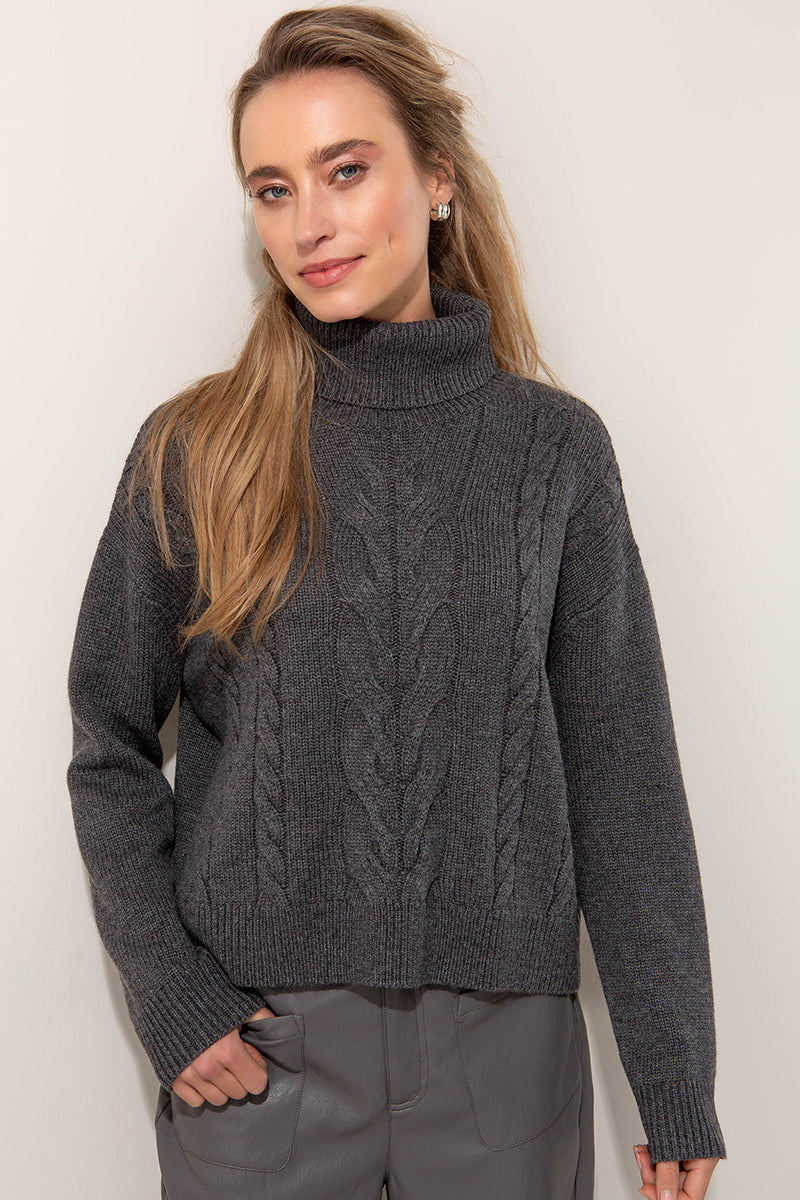 Wool turtleneck sweater