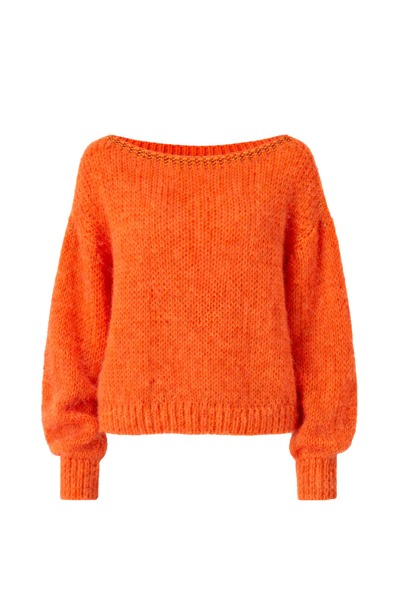 Sweater with glitter yarn