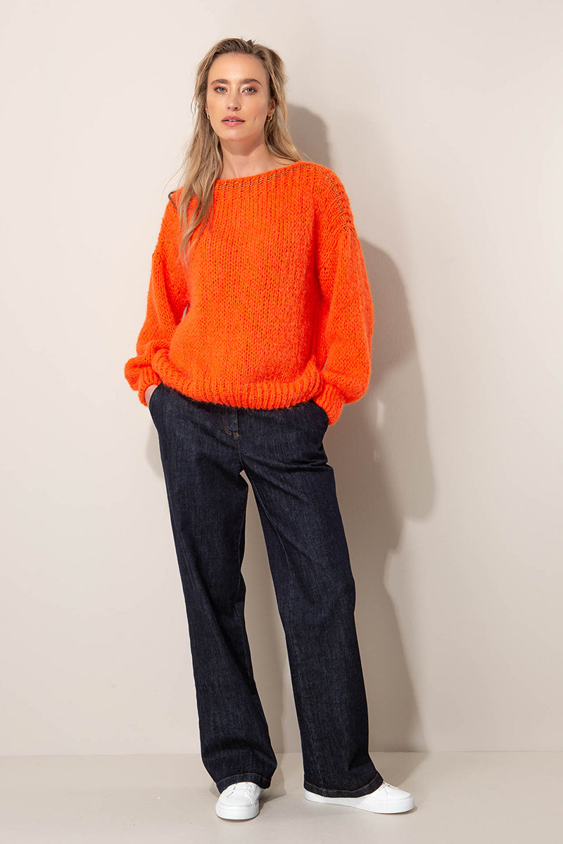 Sweater with glitter yarn