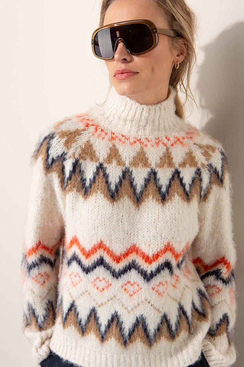 Turtleneck sweater with wool
