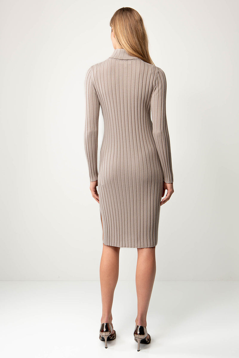 Turtleneck dress in merino wool