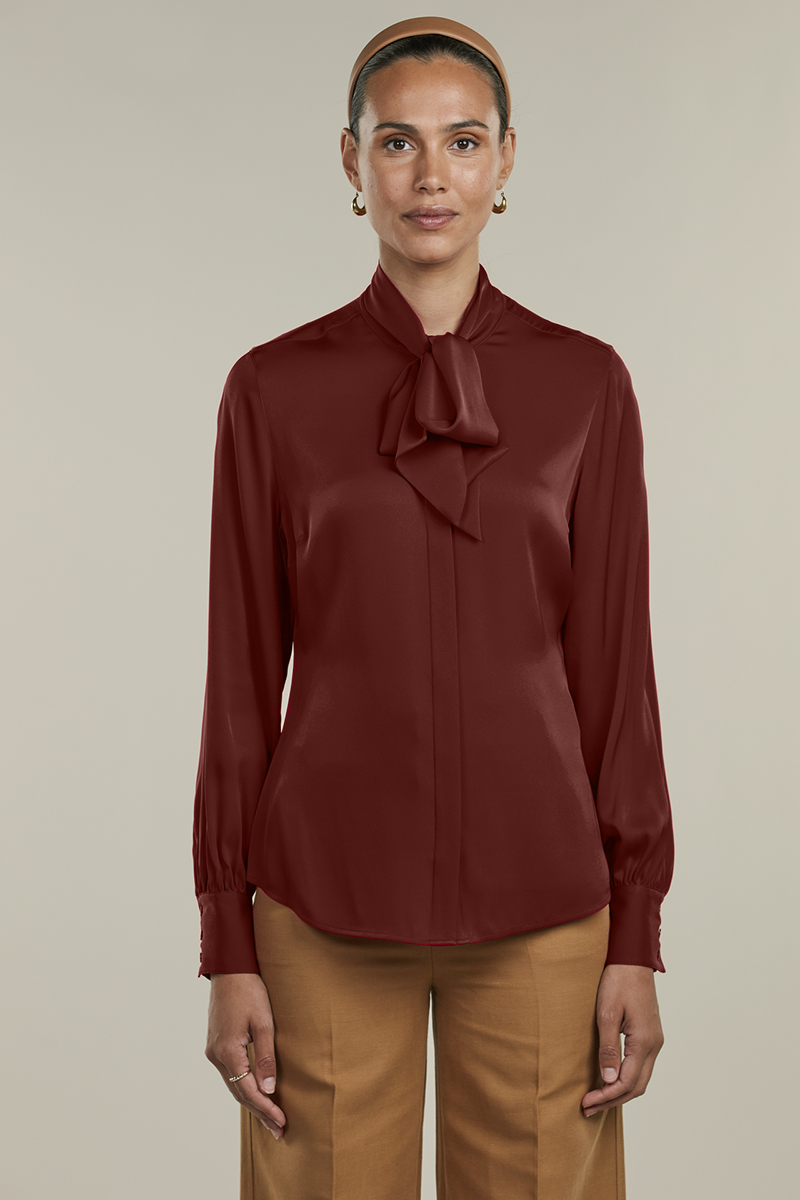 Selma Blouse, Bowtie Flyfront