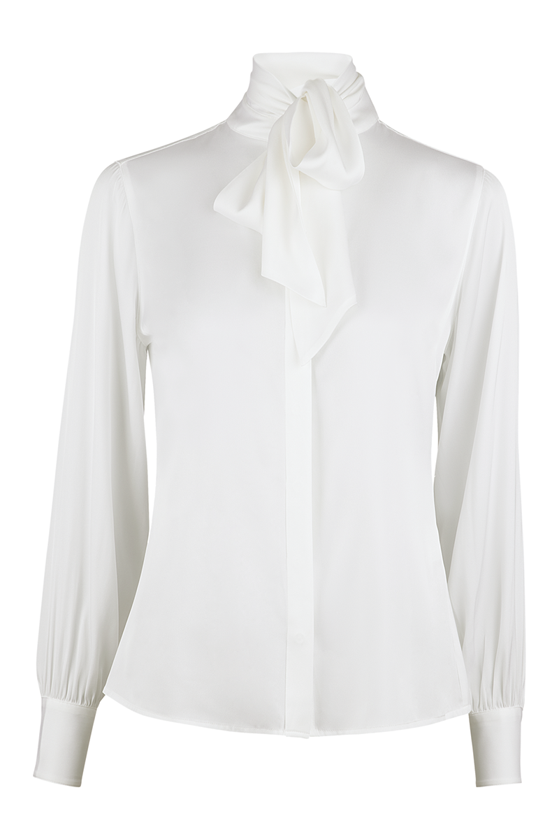 Selma Blouse, Bowtie Flyfront