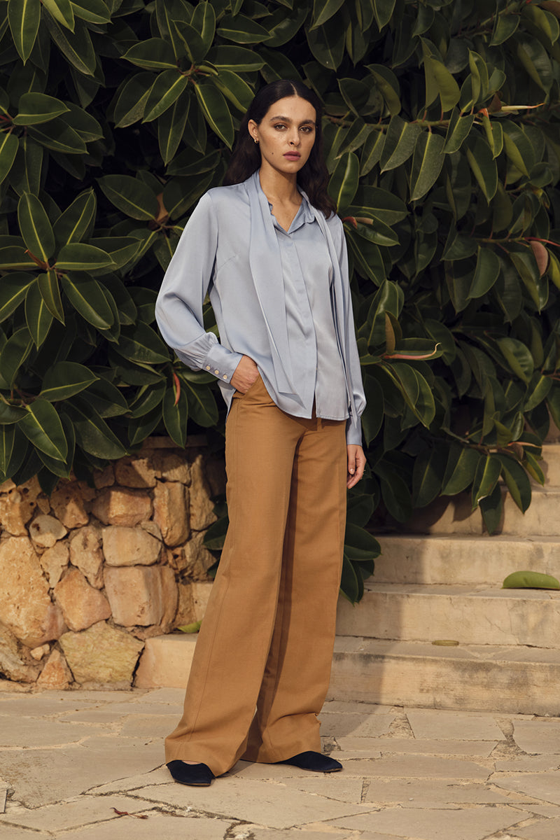 Selma Blouse, Bowtie Flyfront